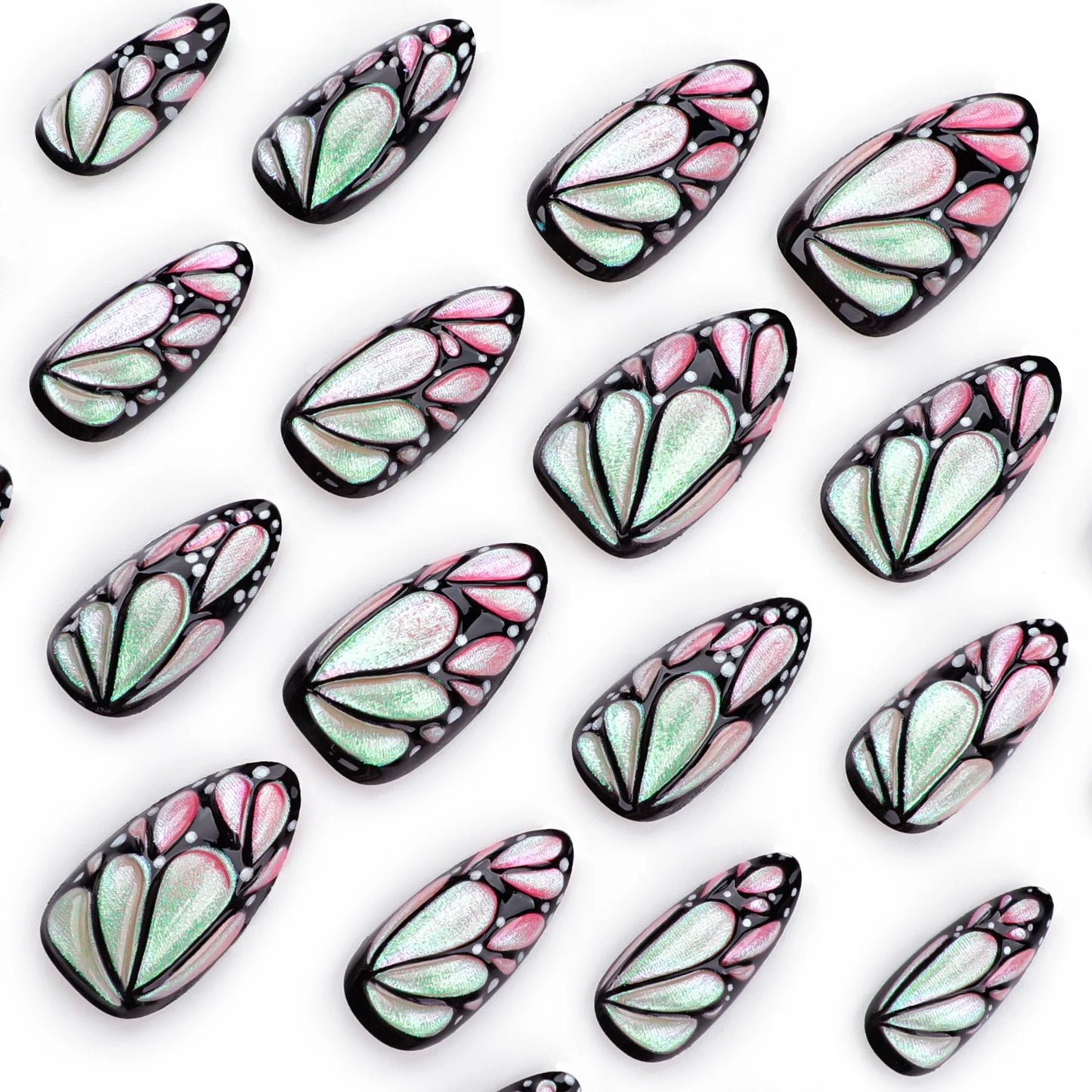 Butterfly Glow 24 Piece Nails